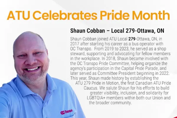 ATU Celebrates Pride Month Shaun Cobban