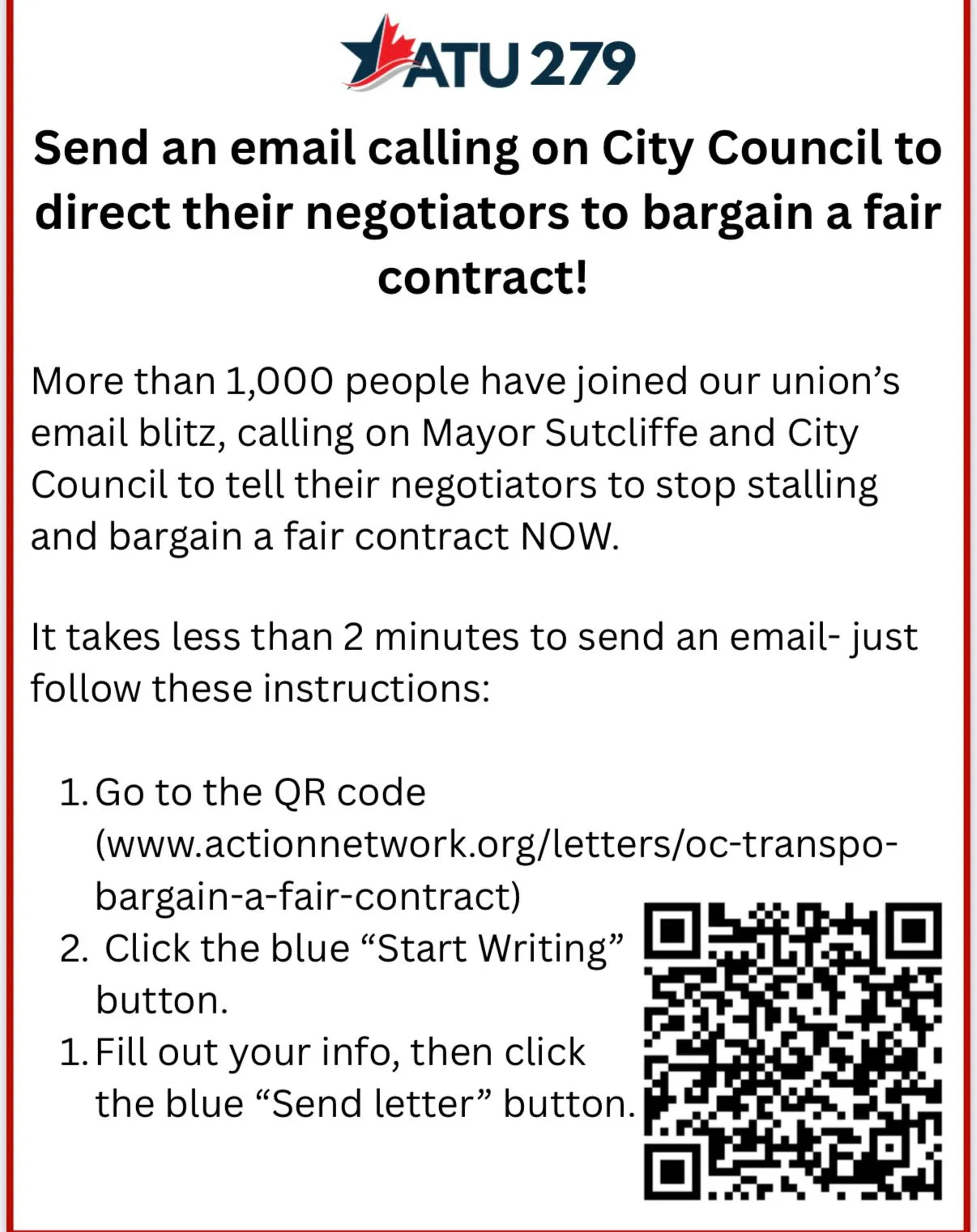 Bargain a fair contract campaign